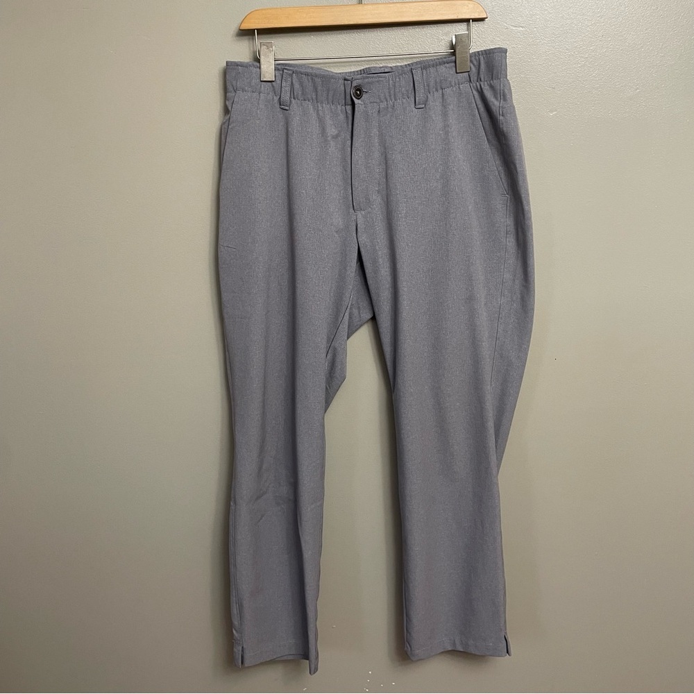 Under Armour Pants Mens 34x 30 Gray Golf Elastic Waist Stretch Casual